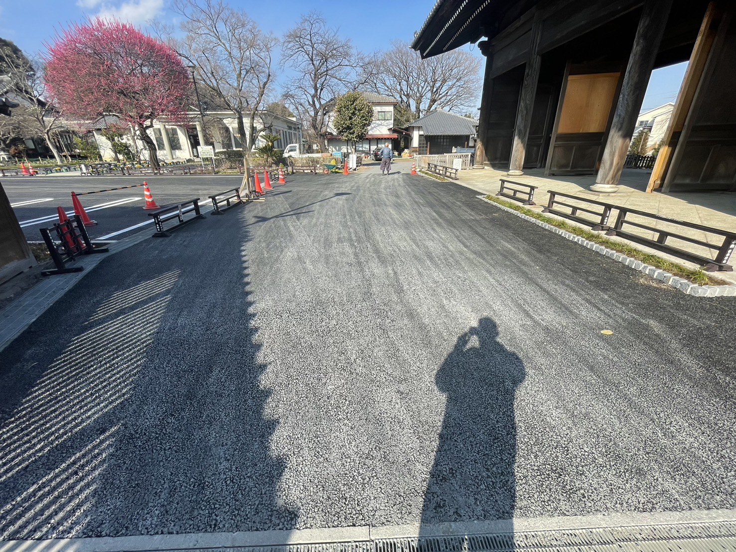 府中市　お寺舗装工事