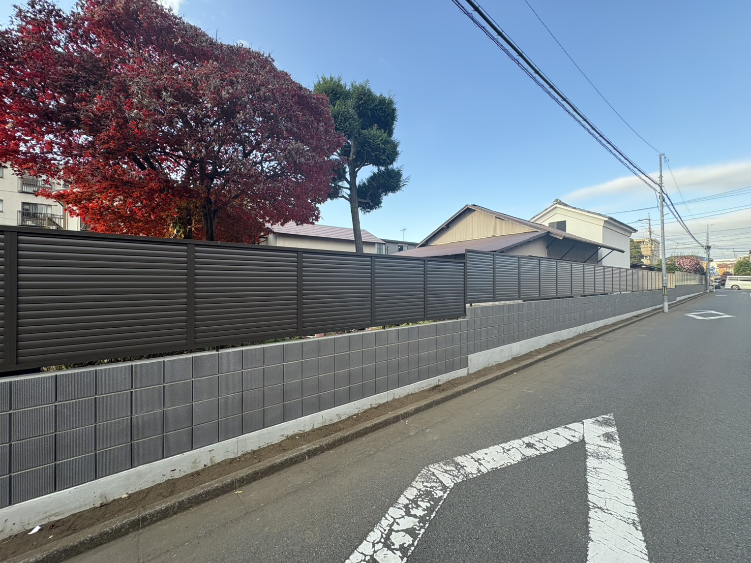 府中市　外構工事～市のブロック塀等改修助成制度でブロック・フェンスの設置工事～