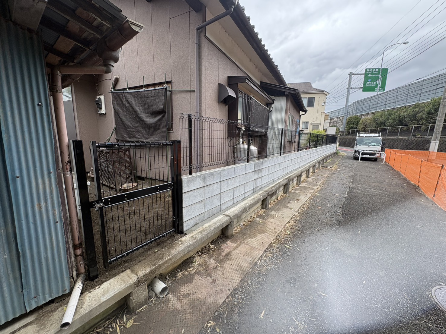 府中市　ブロック工事(ブロック塀の改修工事)